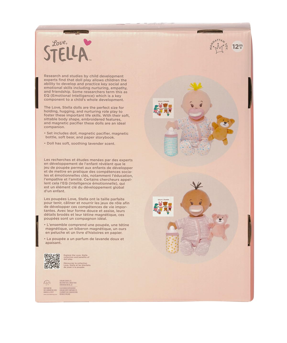 Manhattan Toy Wee Baby Stella storybook and plush bear enrich bedtime storytelling moments.