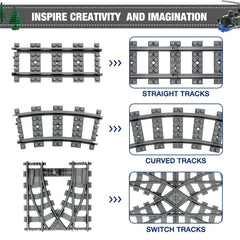 MANNIDOO curved track pieces shown for flexible design options.