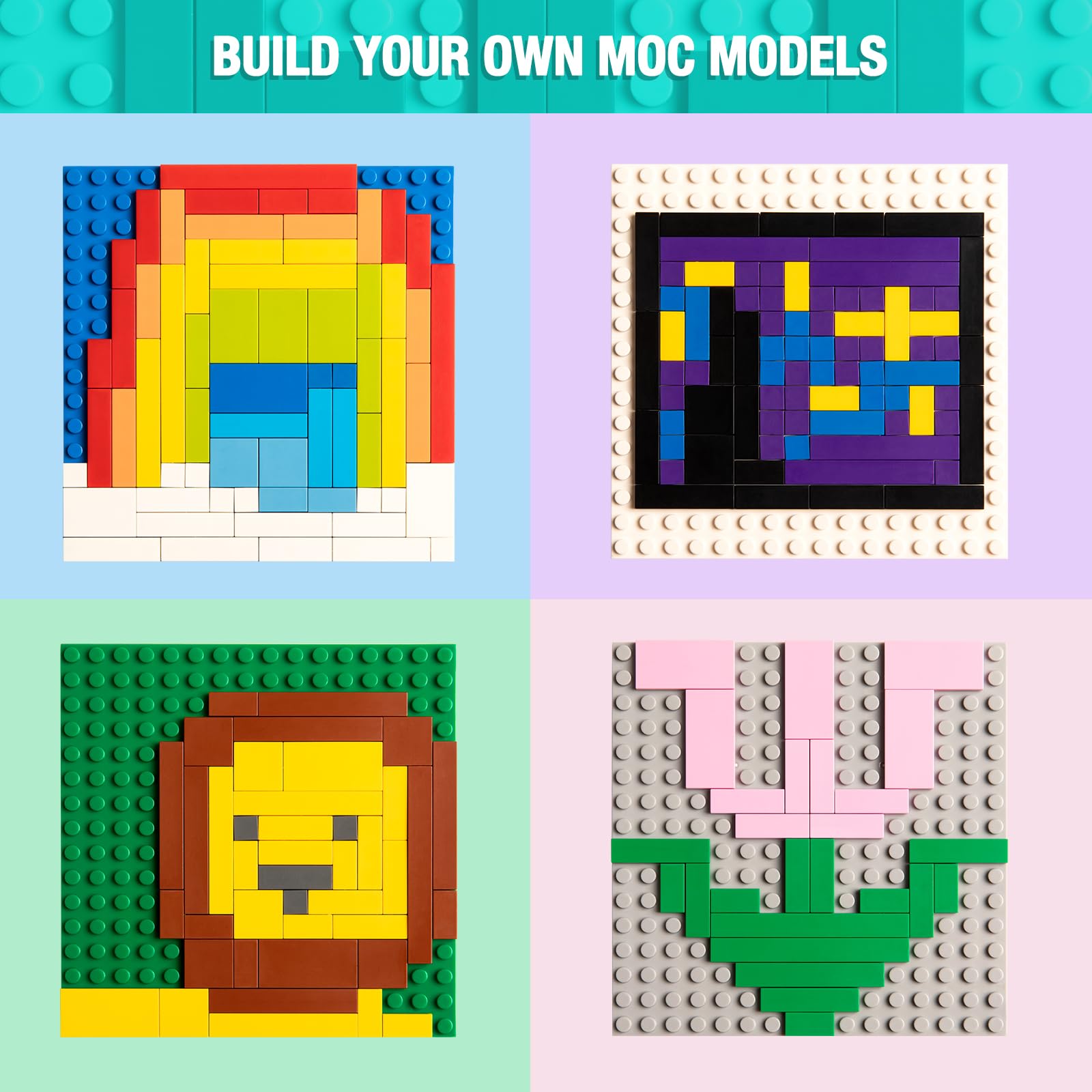 MANNIDOO Classic Moc 9 Sizes 1x3 tile in light grey supports precise, scalable moc designs