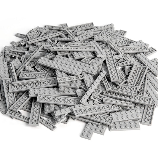 MANNIDOO flat building plates in light gray for versatile brick layouts and sturdy base building.
