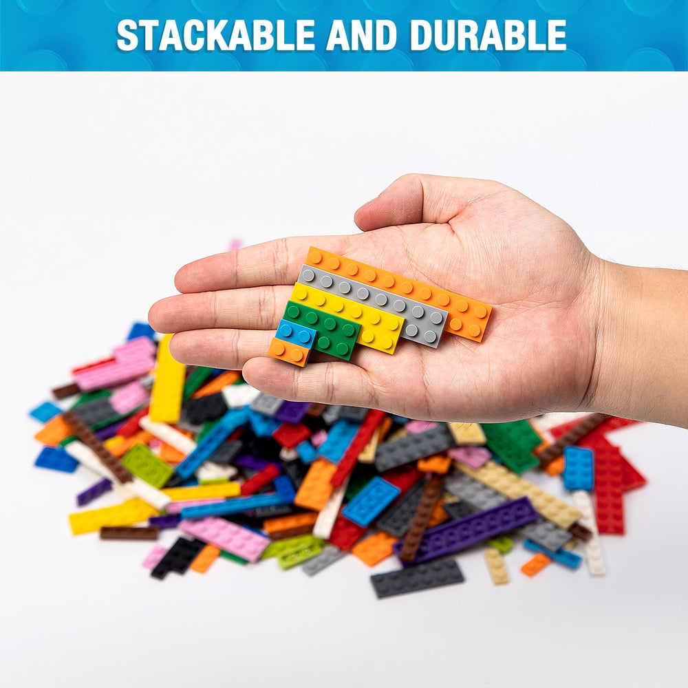 MANNIDOO 12-size kit supports imaginative structures with varied plate heights.