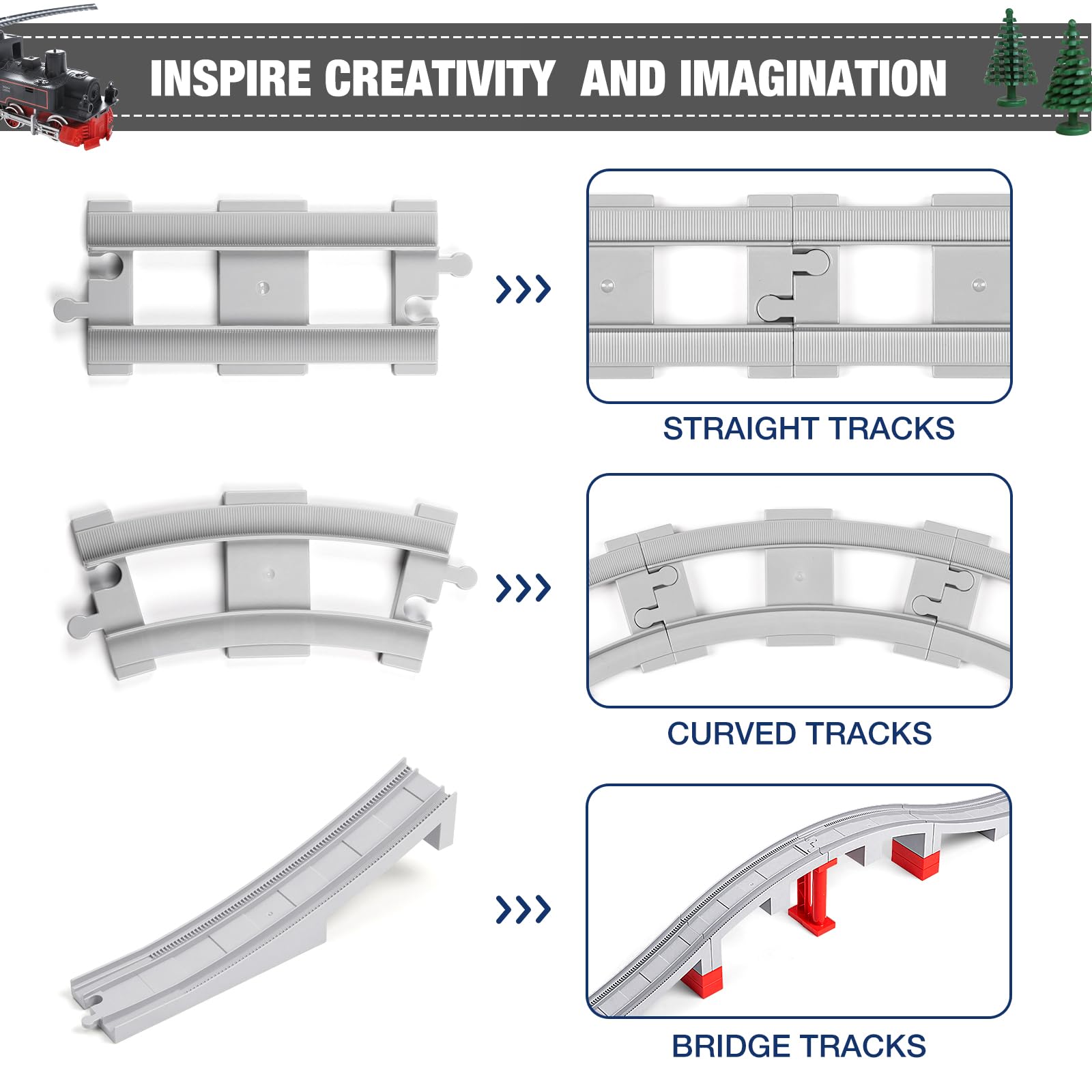 MANNIDOO curved tracks create flexible layouts for varied routing and kid-friendly motion.