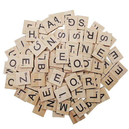 MANSHU wooden tiles collection for crafts and decor, durable letters ready for personal projects.