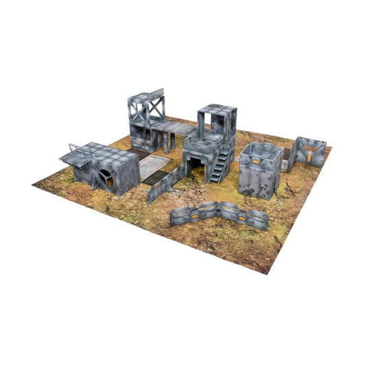 Mantic Halo Flashpoint Deluxe terrain set for tabletop battles, modular and durable.