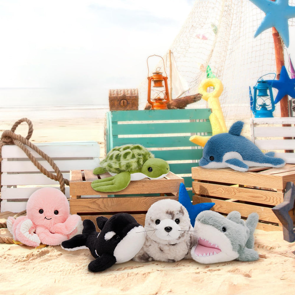 MaoGoLan 6Pcs sea animals octopus plush for colorful classroom decor.
