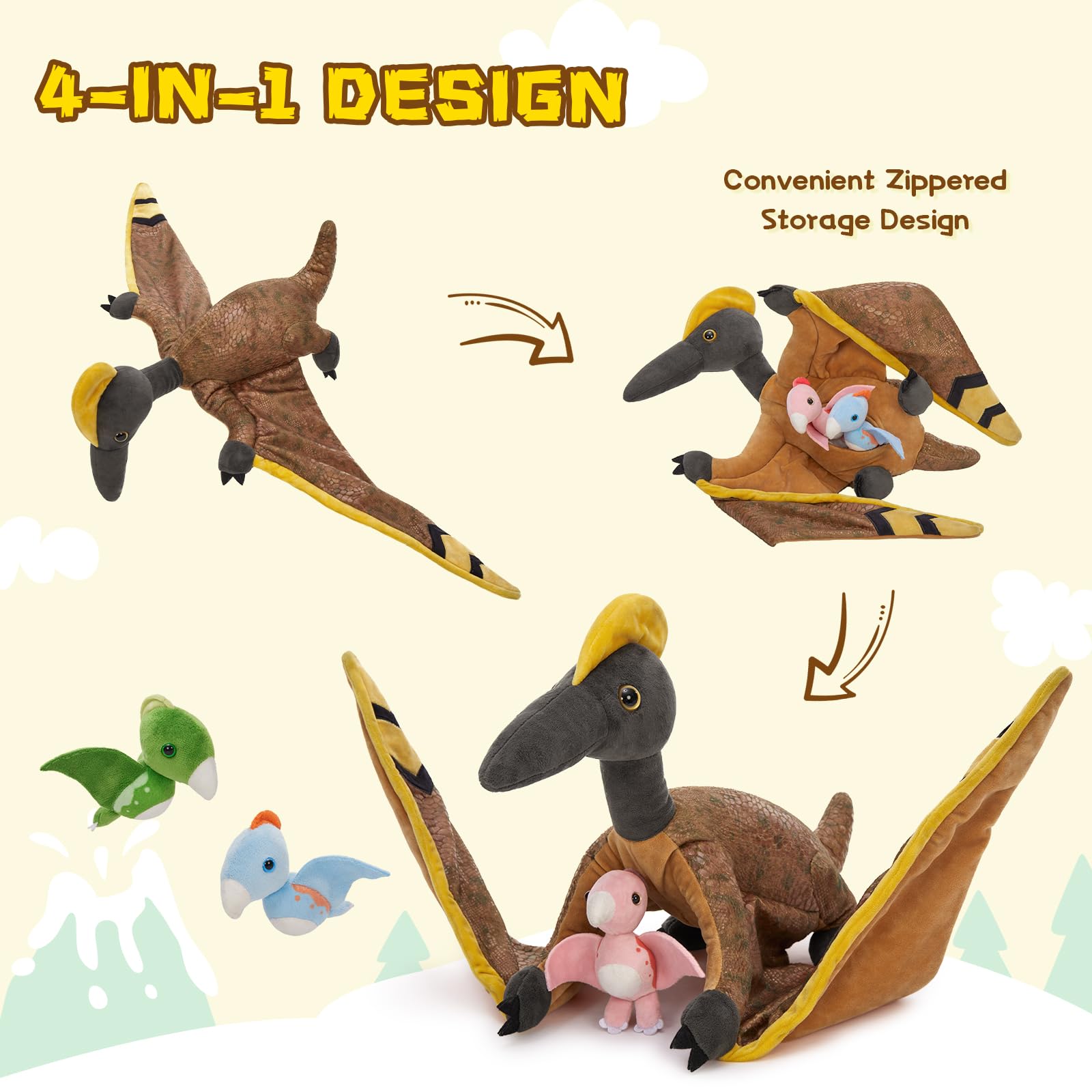 Authentic scaly fabric and ultra-soft plush texture for cuddly comfort