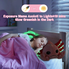 31-inch plush axolotl pillow offers comfy huggable support.