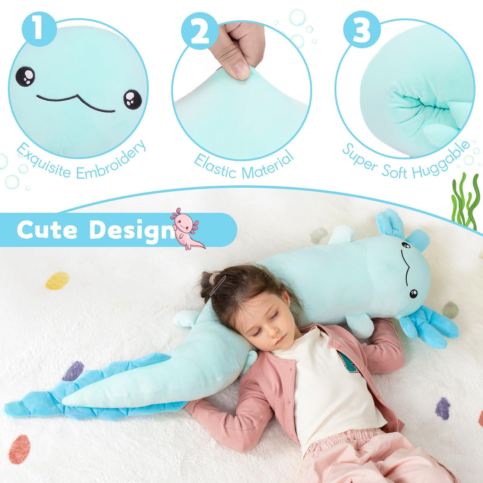 MaoGoLan axolotl plush decor room ambience adds festive charm