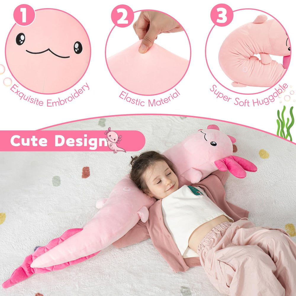 MaoGoLan Giant Axolotl Plush suitable for kids, teens, and adults