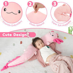 MaoGoLan Giant Axolotl Plush suitable for kids, teens, and adults