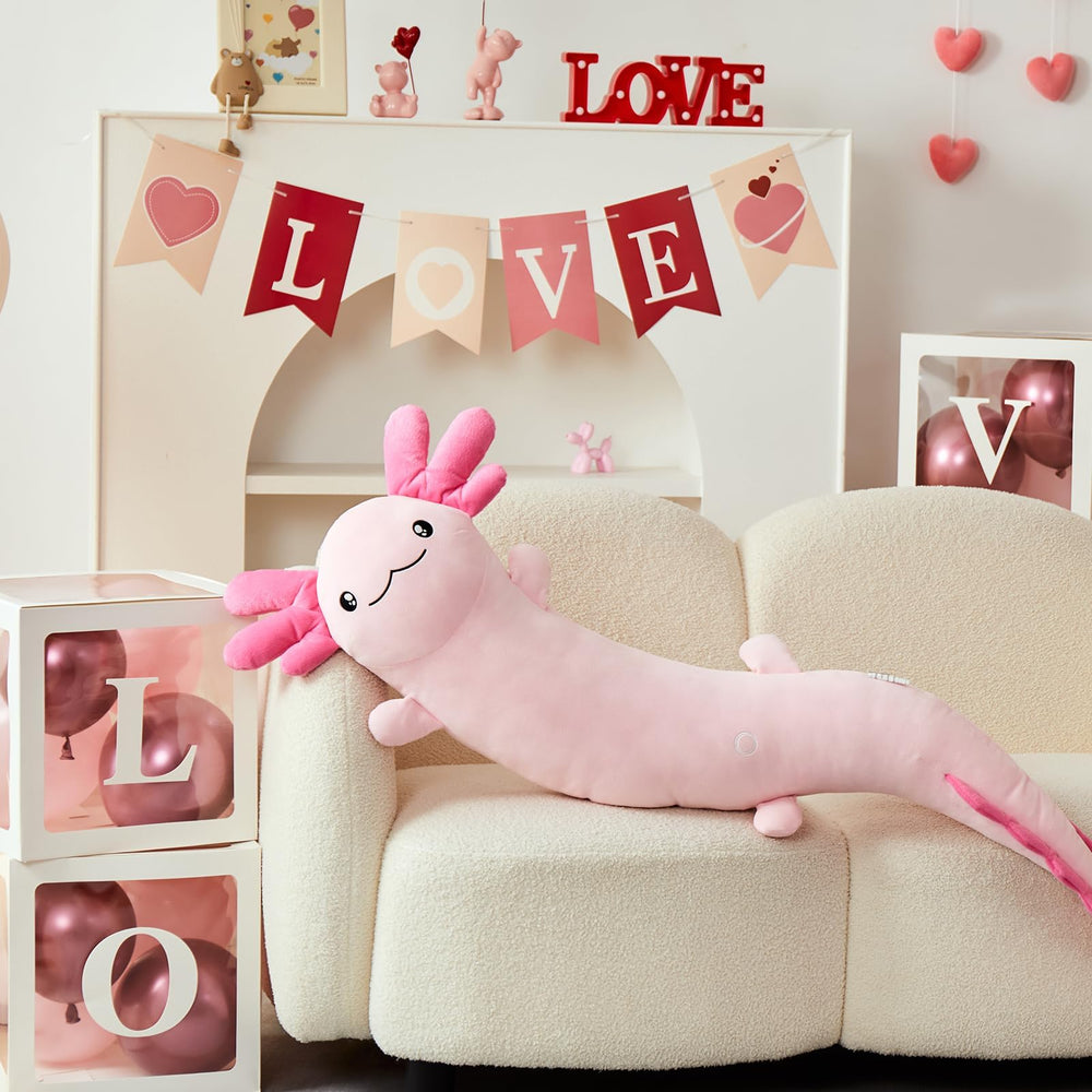 MaoGoLan axolotl plush decor for sofa, bed, or desk