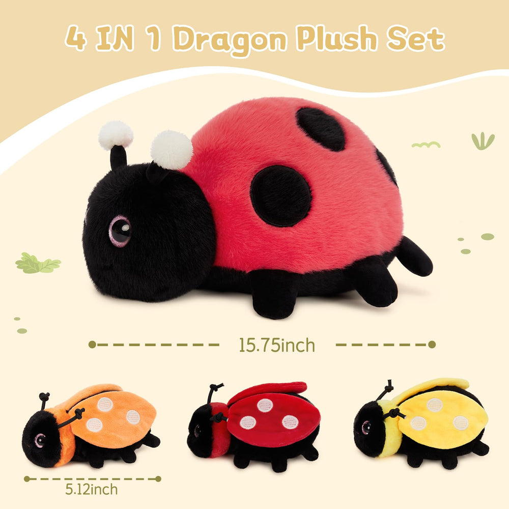 MaoGoLan baby shower decoration and party favor featuring ladybug plush set