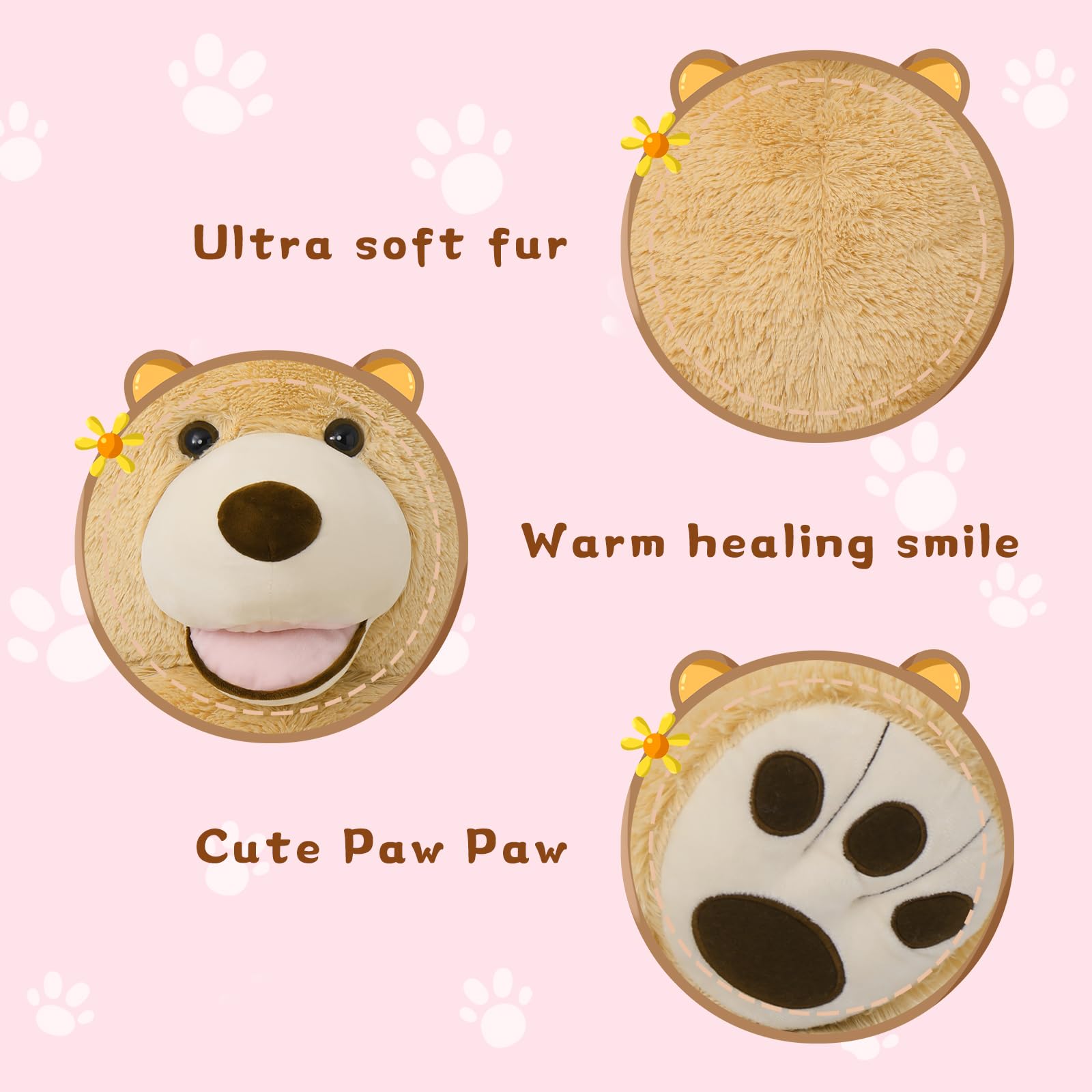 MaoGoLan decorative plush teddy bear brightens rooms and storytelling corners.
