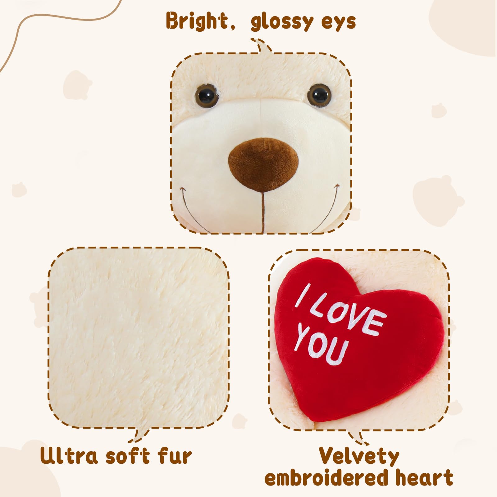MaoGoLan easy-care teddy bear stays fresh with spot cleaning.