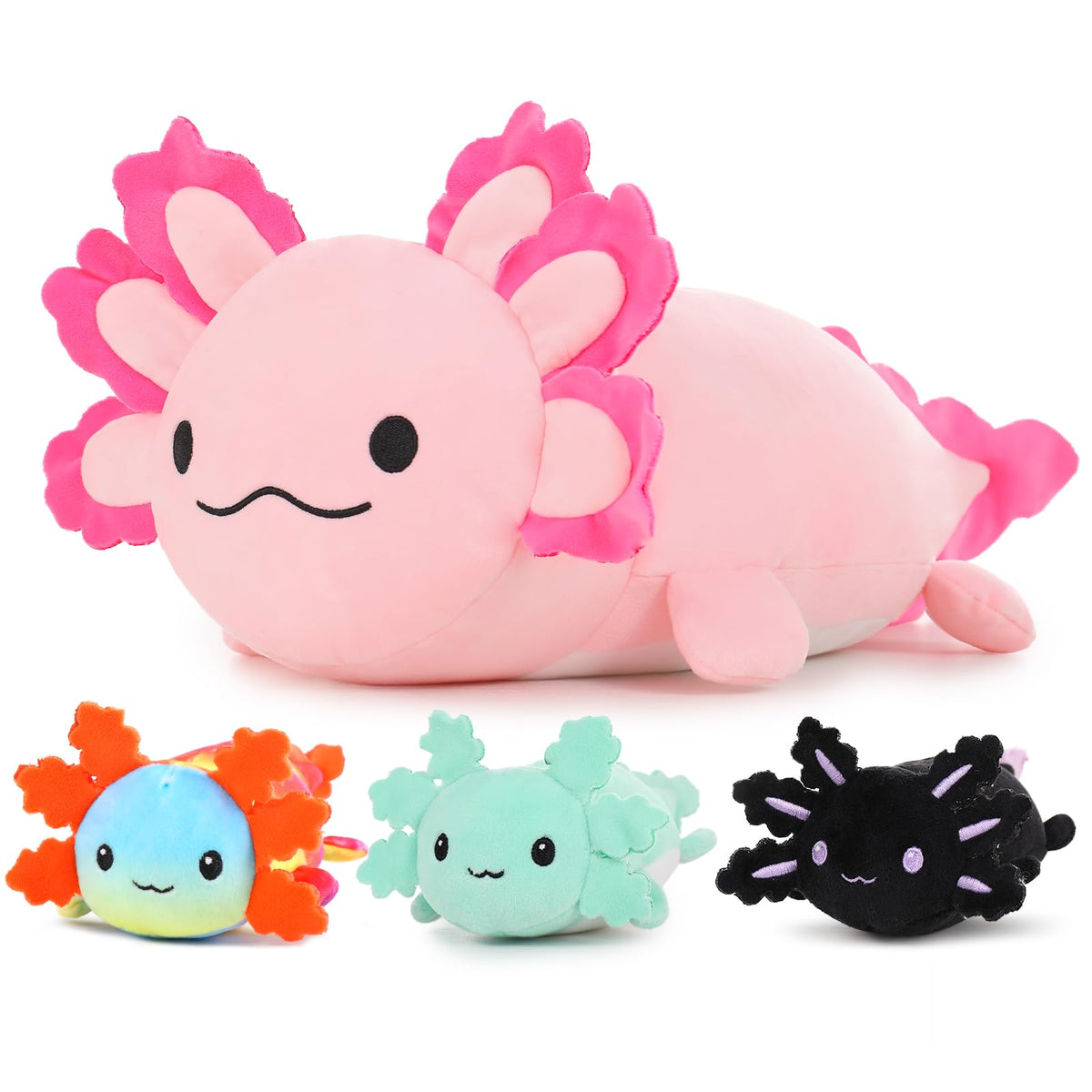 MaoGoLan giant axolotl plush mother pose offers soft cuddling comfort.