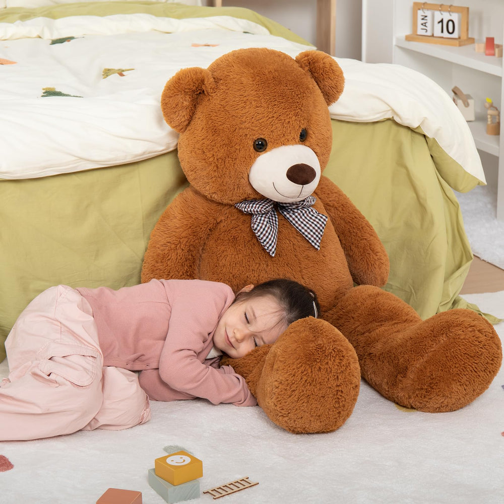 MaoGoLan 47-inch hug-size teddy bear invites cozy snuggles for all ages.