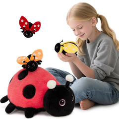 MaoGoLan giant mama ladybug plush pillow ideal for cuddling and décor