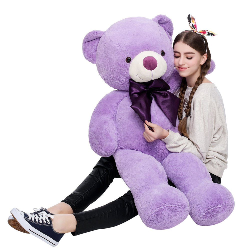 MaoGoLan giant purple teddy bear front view for warm, inviting hugs