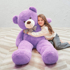 MaoGoLan giant purple teddy bear with closed eyes for soothing snuggles