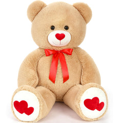 MaoGoLan 47-inch giant teddy bear plush texture for cozy cuddles.