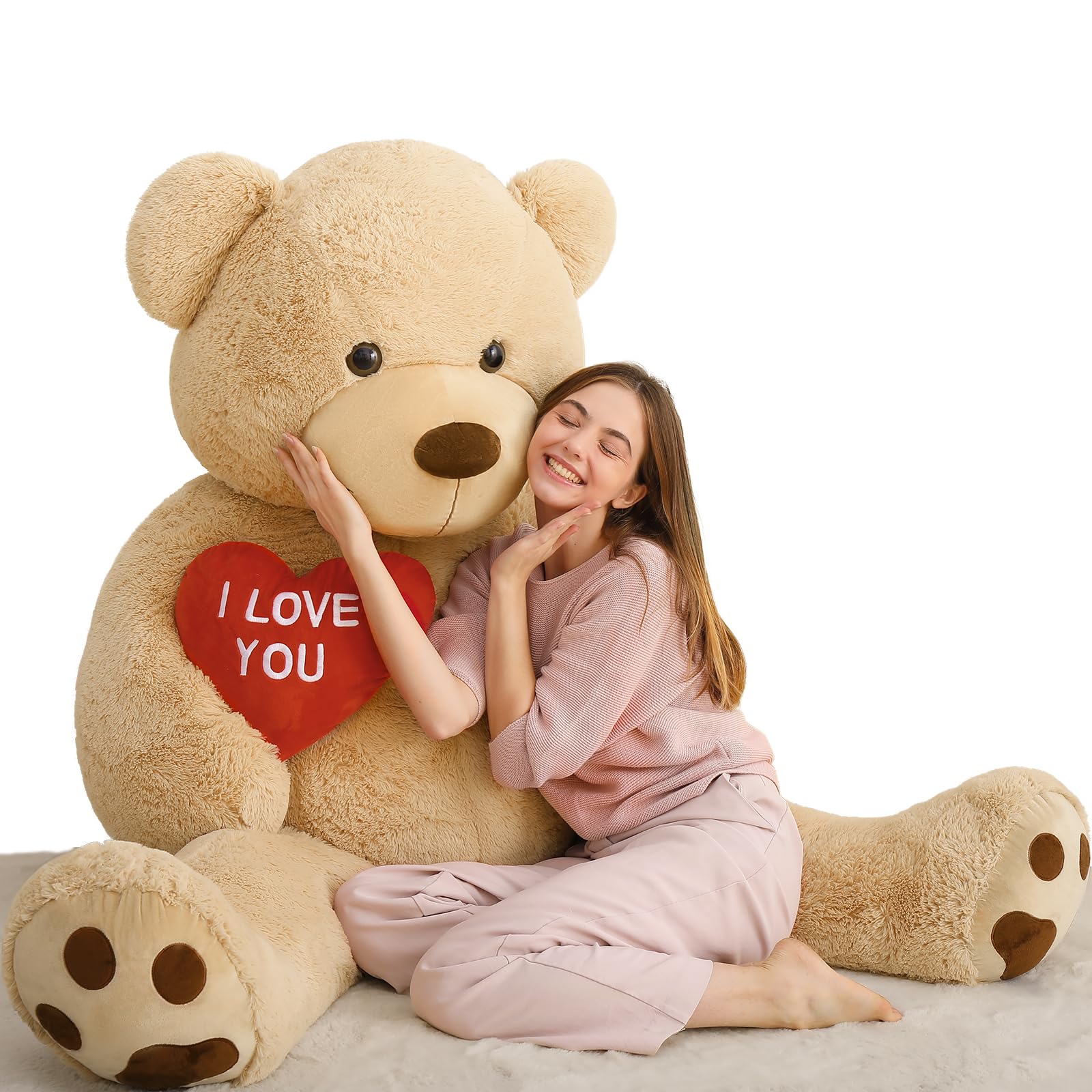 MaoGoLan giant teddy bear stands six feet tall for a dramatic entrance gift.