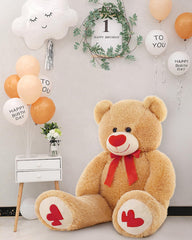MaoGoLan teddy bear used as cozy pillow during movie nights