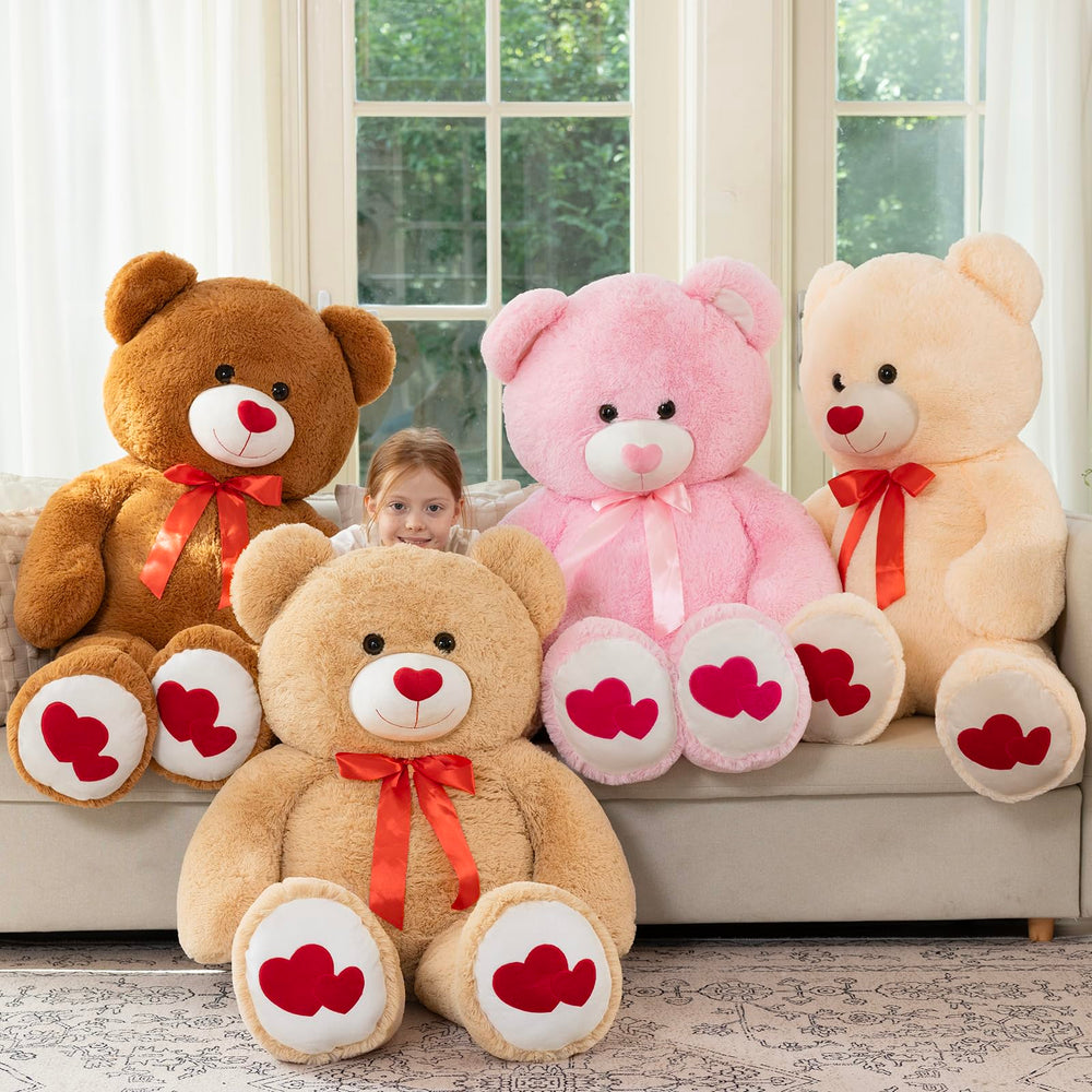 MaoGoLan giant teddy bear heart footprints, perfect symbol of love and care.