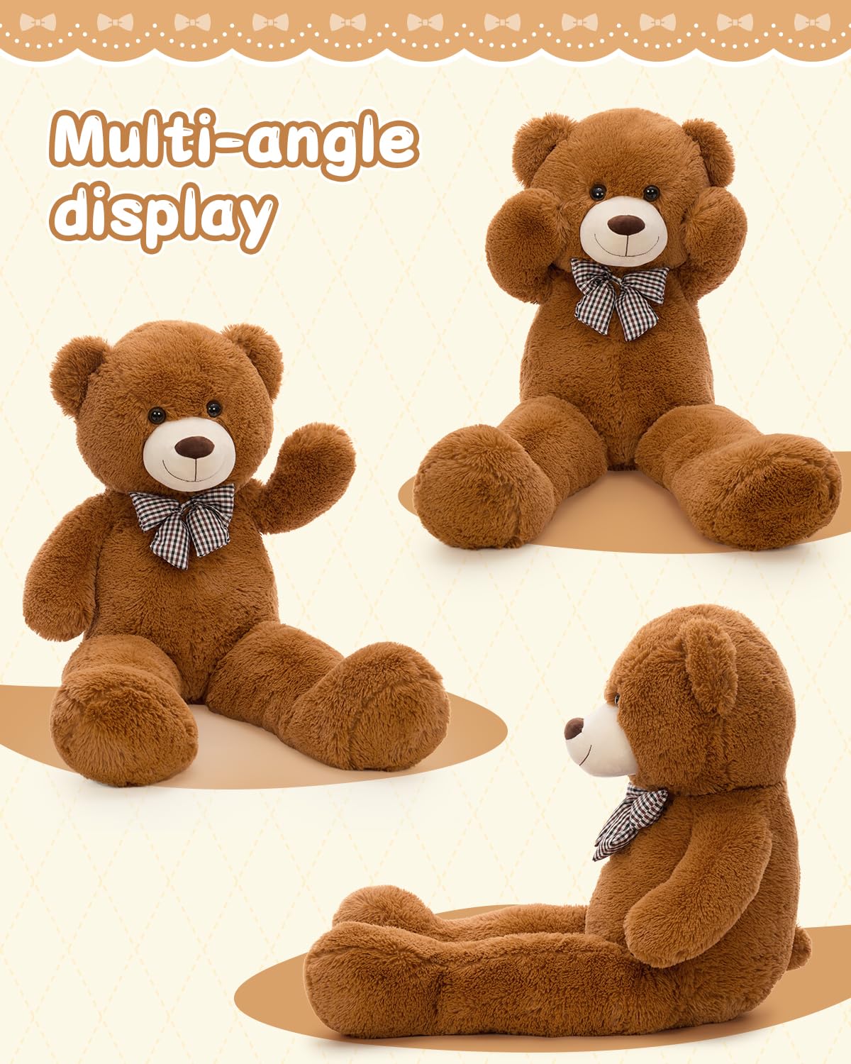 MaoGoLan giant teddy bear kid-friendly plush for hugs