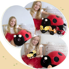 MaoGoLan glow-in-the-dark antennae ladybug plush adds magical nighttime glow