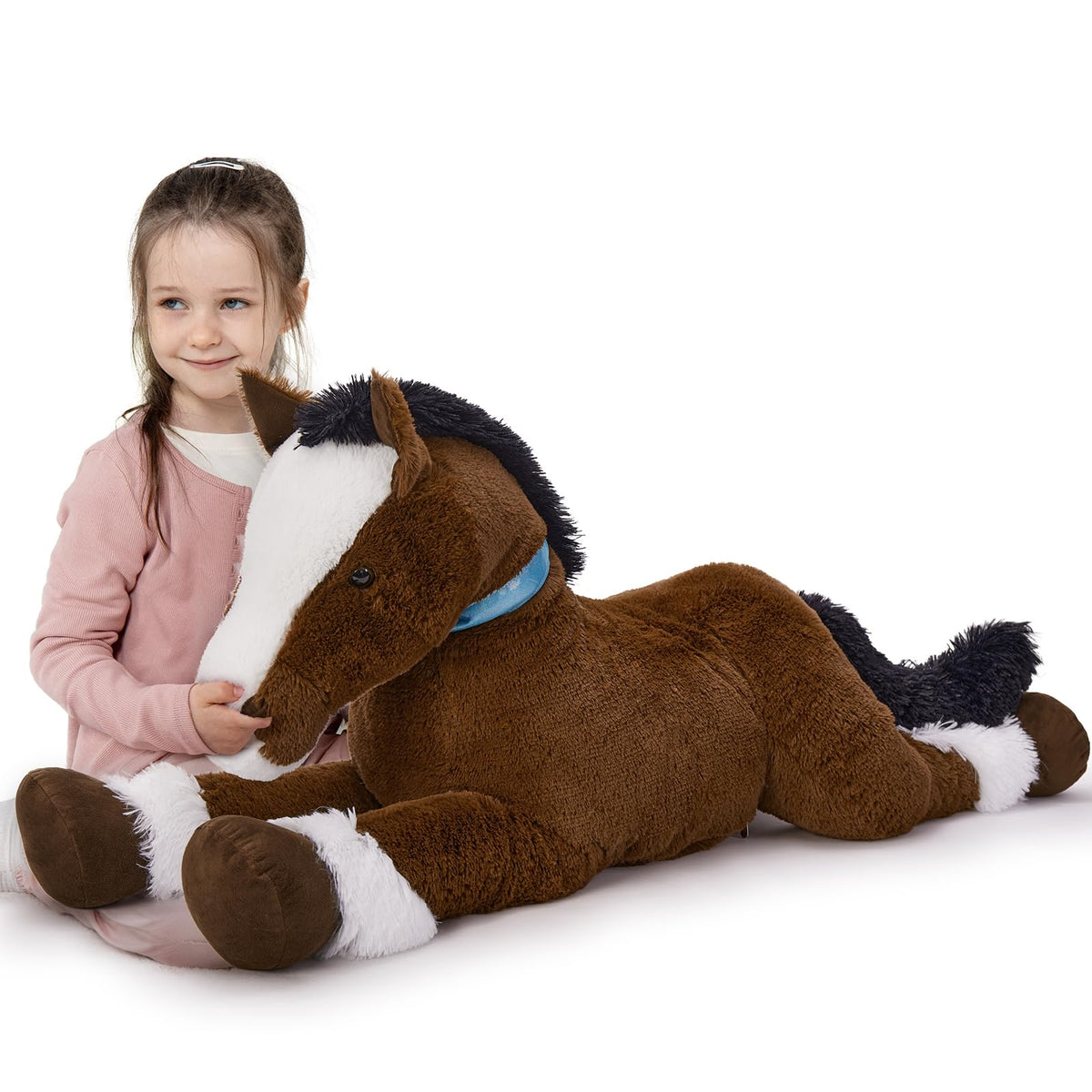 MaoGoLan 47 inch large horse stuffed animal, a cozy cuddle companion for kids