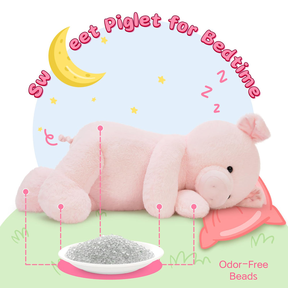 MaoGoLan large pig plush demonstrates scale for room decor inspiration.