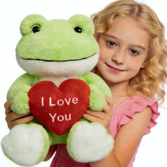 MaoGoLan large plush frog with heart, a cuddly Valentine gift idea.