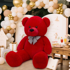MaoGoLan life-size red teddy bear plush for festive gift and décor