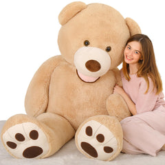 MaoGoLan lifelike 72-inch teddy bear offers snug cuddles and photo moments.