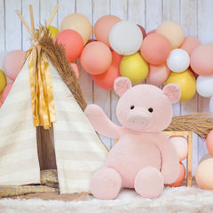 MaoGoLan pig plush doubles as a hugging bed pillow.