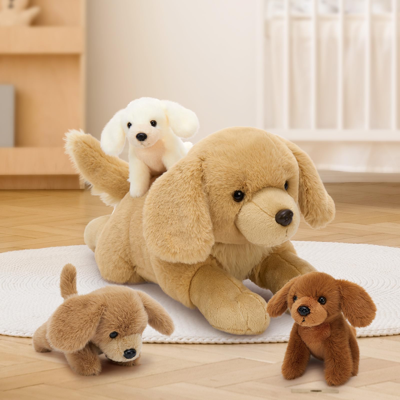 MaoGoLan puppy plush-1 close-up shows soft fabric and friendly expression.