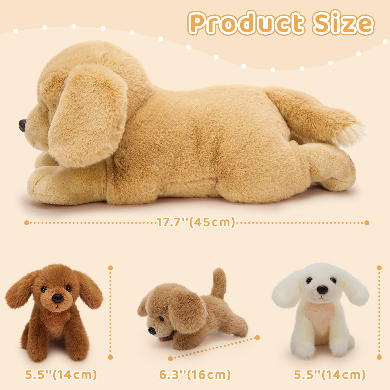 MaoGoLan puppy plush-2 close-up highlights squishy, huggable texture.