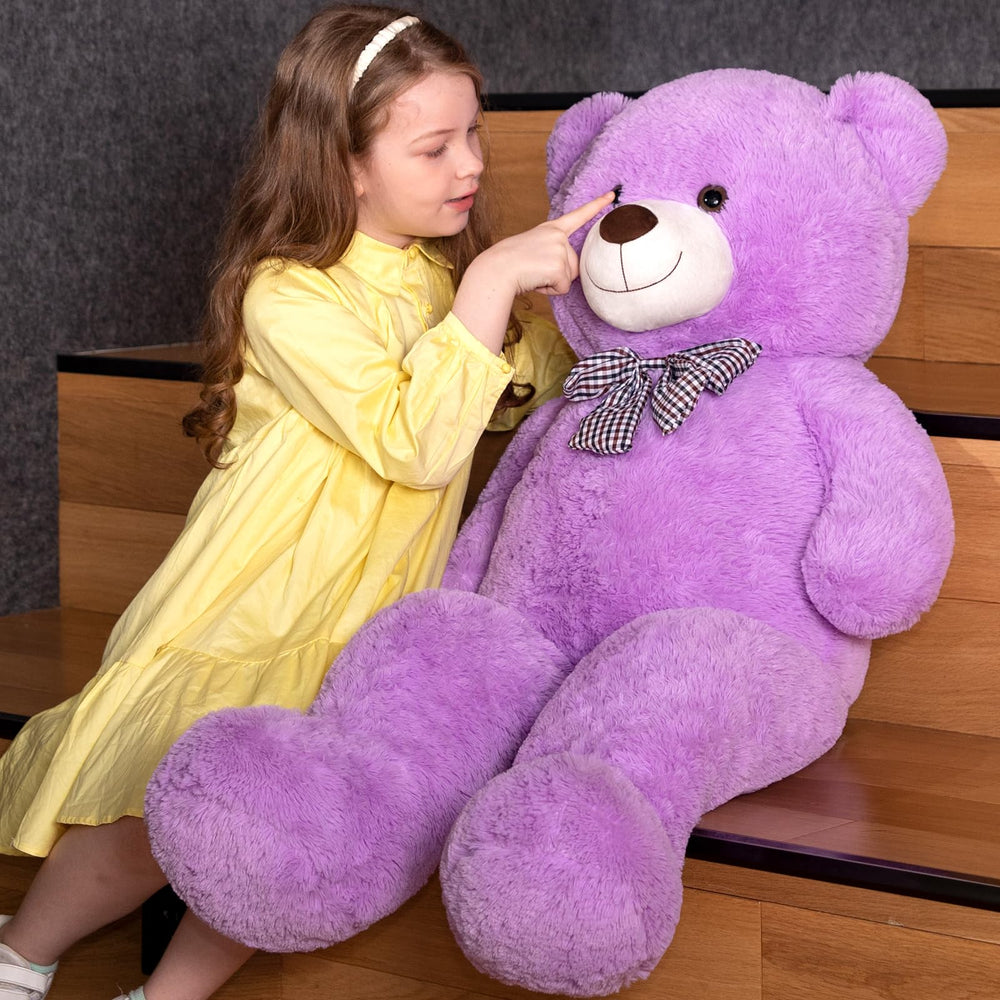 MaoGoLan purple plush room decor adds color and warmth.