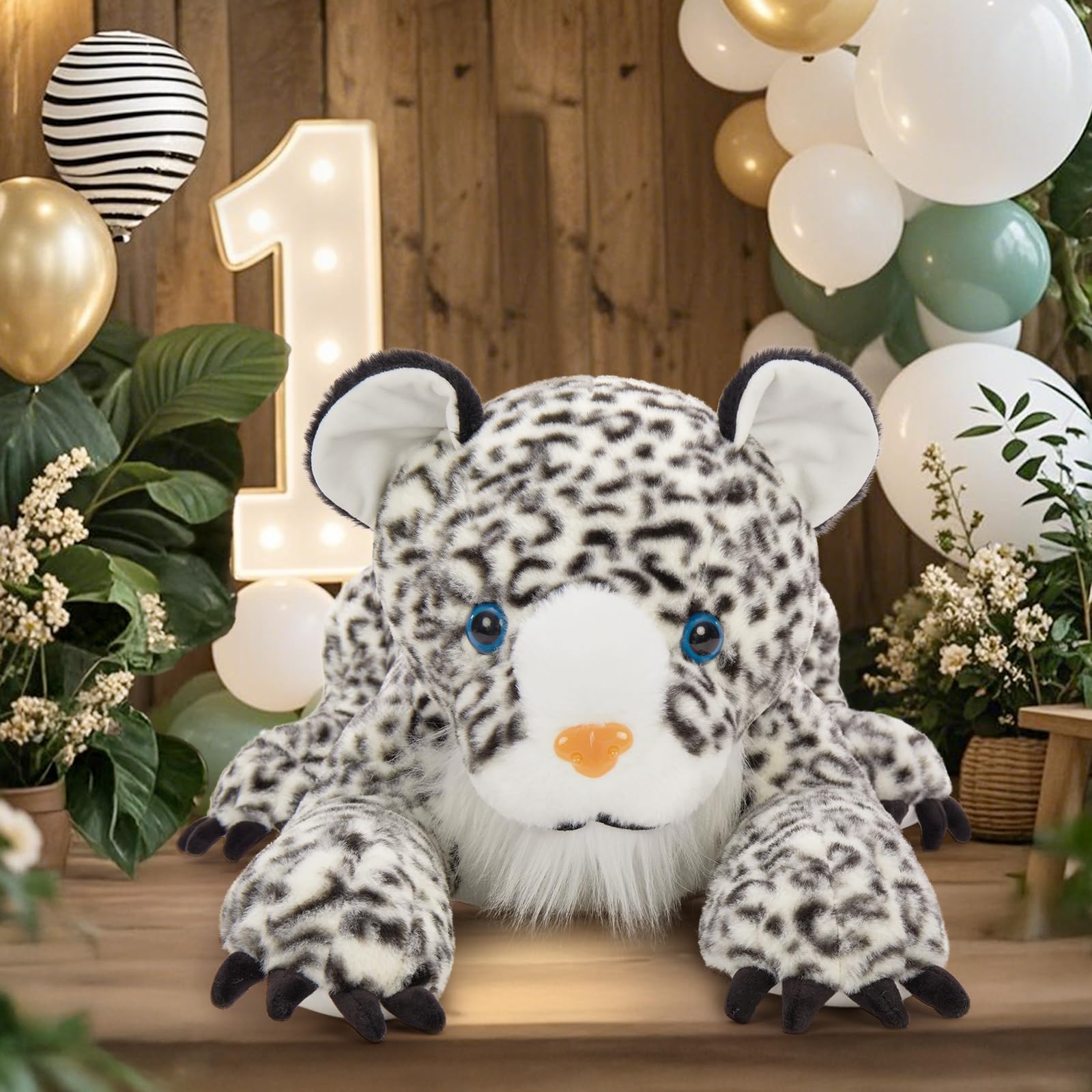 MaoGoLan oversized leopard toy doubles as a comfy pillow or cushion.