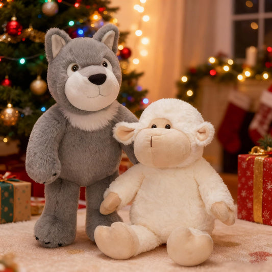 MaoGoLan soft gray-white wolf plush invites imaginative play and cozy hugs.