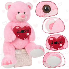 MaoGoLan teddy bear in bedroom decor setup for cozy ambiance.