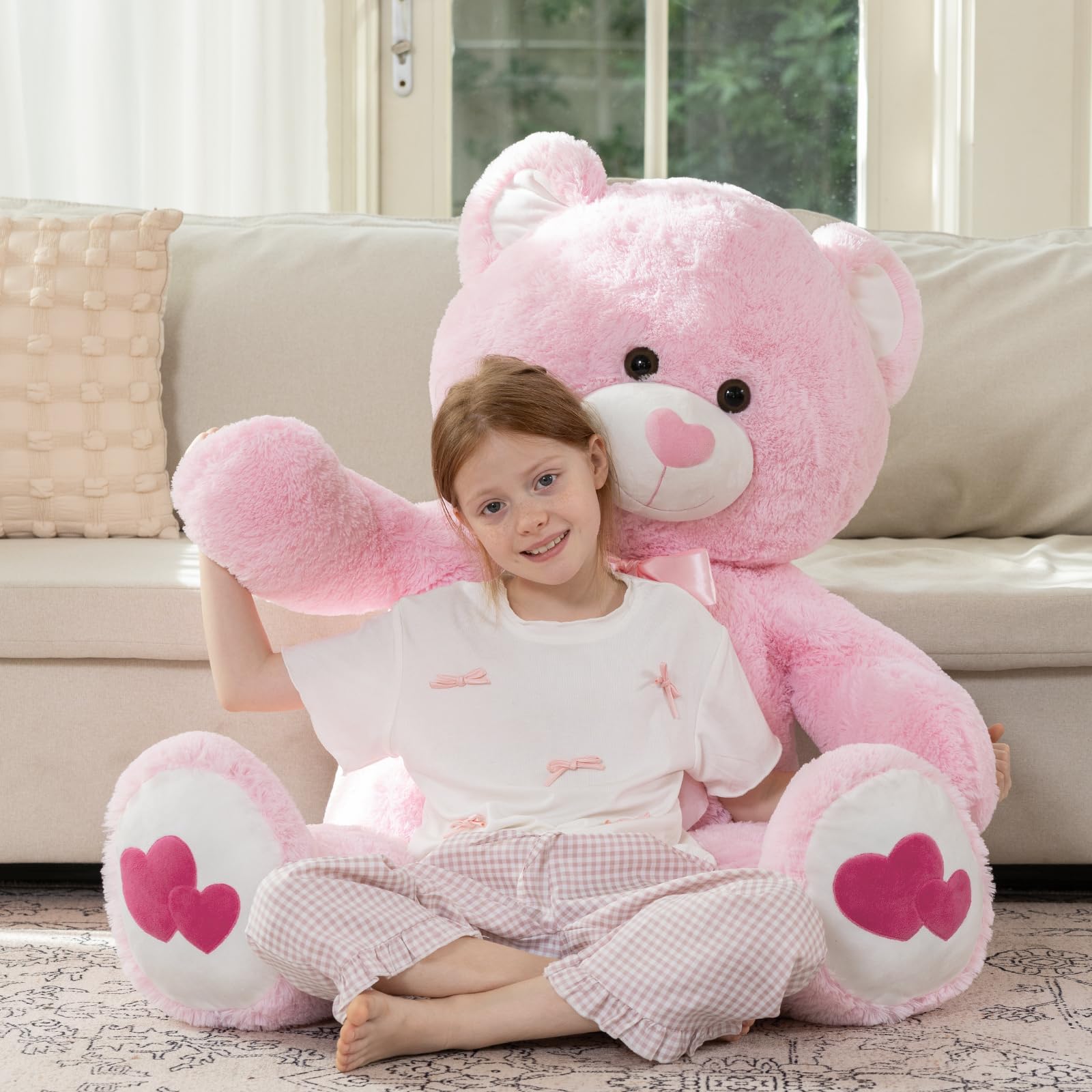 MaoGoLan teddy bear with heart footprints design for warm hugs