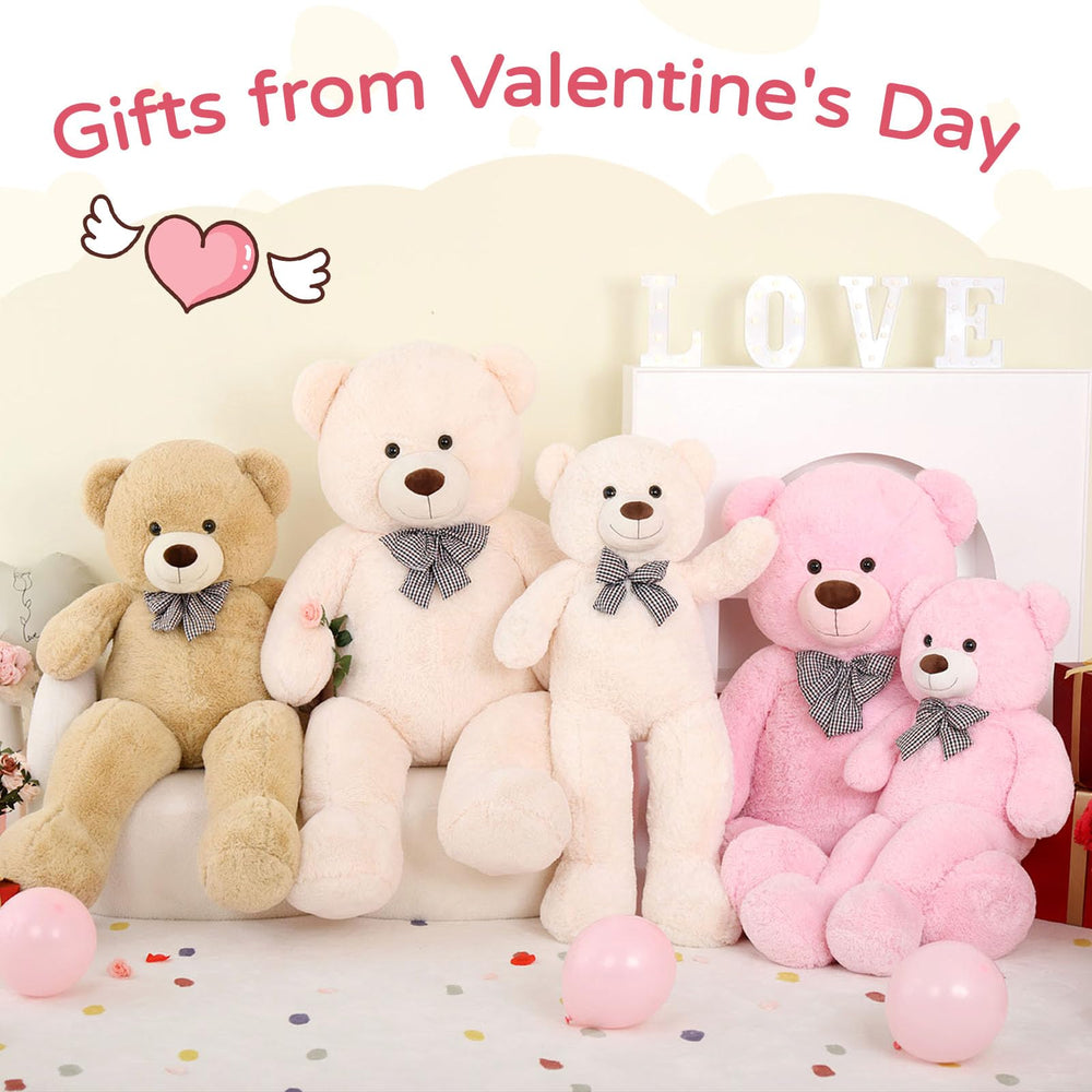 MaoGoLan teddy bear with kids, encouraging playful cuddles.