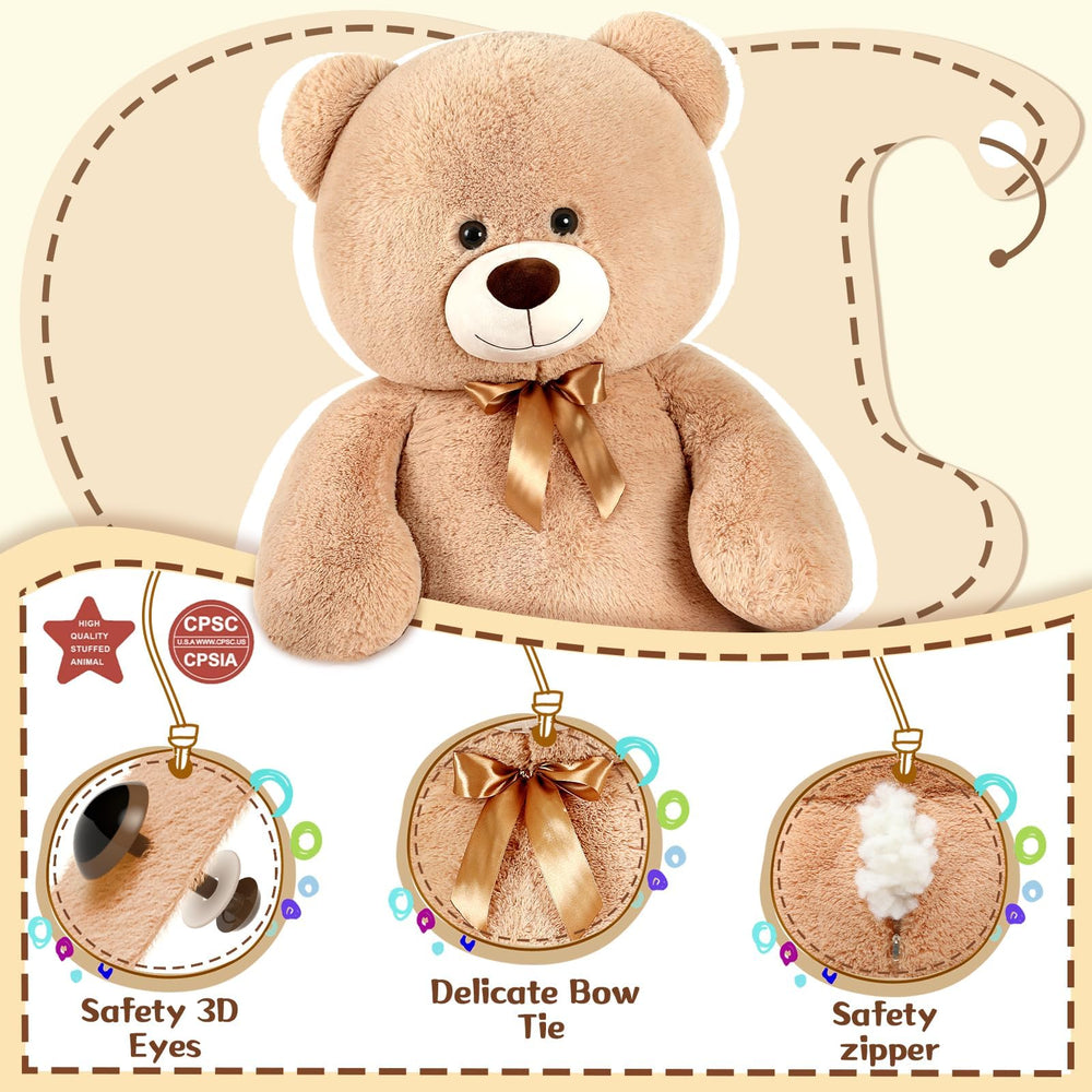 MaoGoLan teddy bear soft faux fur closeup highlights premium softness.