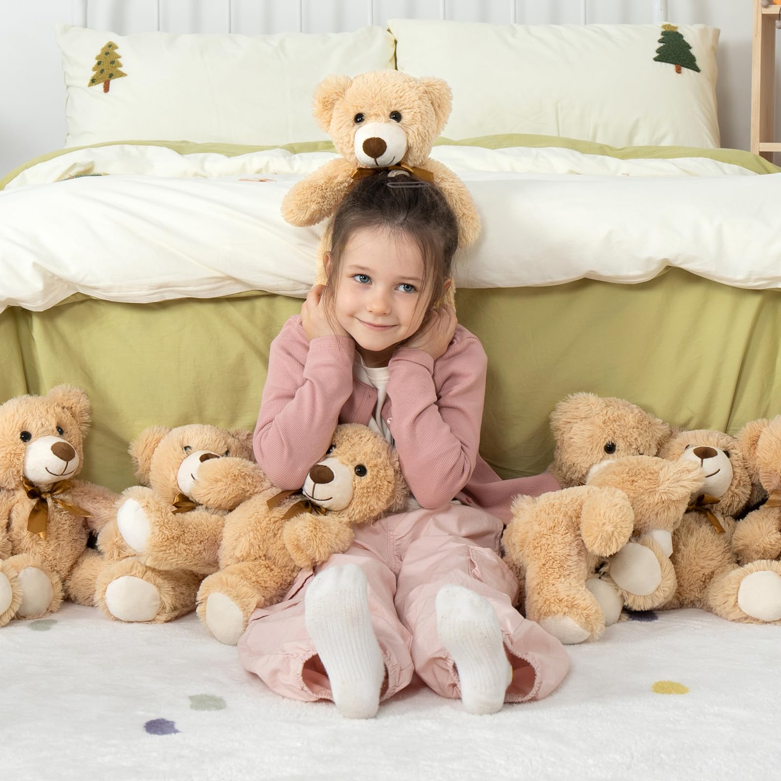 Maogolan teddy bears closeup soft texture and inviting feel for photos.
