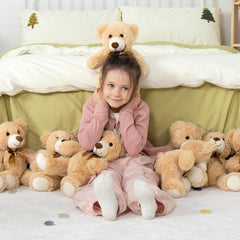 Maogolan teddy bears closeup soft texture and inviting feel for photos.
