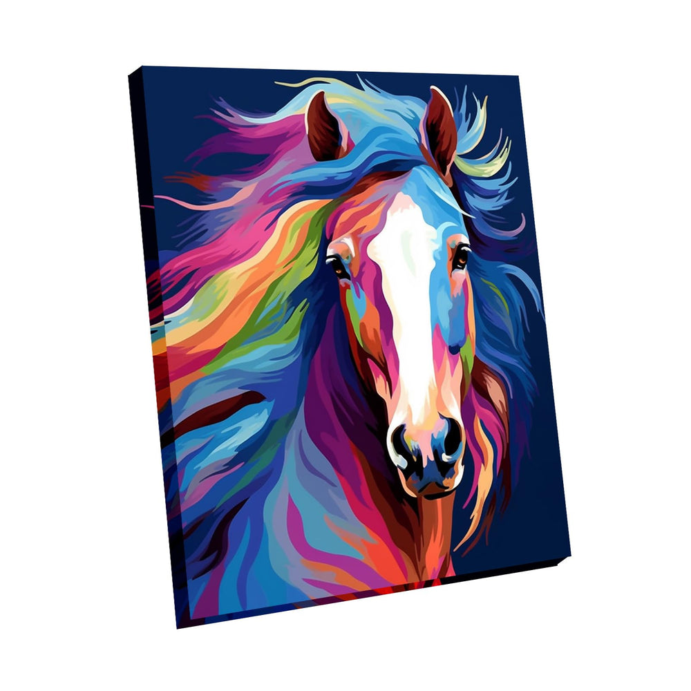 Maomaomi horse-head paint-by-numbers framed canvas for a relaxing creative outlet.