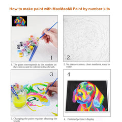 Maomaomi acrylic paints set with vibrant colors for beginner painting