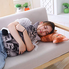 Kid-friendly Maomoto cat plush backrest for cozy seating