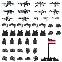 MaozyHomie 51 Pcs camo weapons set: close-up promotes imaginative play.